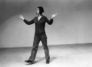Yvonne Rainer, Trio A, 1966. Performed as part of “This is the story of a woman who…,” Theater for the New City, New York, 1973. Photo:  © Babette Mangolte (All Rights of Reproduction Reserved). Courtesy of Broadway 1602, New York.