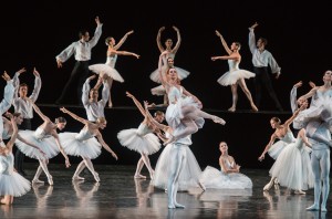 Aurélie Dupont and Members of the Paris Opera Ballet perform in “Suite en Blanc” on July 11, 2012, presented by Lincoln Center Festival 2012 at the David H. Koch Theater. Credit: Stephanie Berger