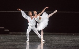 Aurélie Dupont and Benjamin Pech, Members of the Paris Opera Ballet perform in “Suite en Blanc” on July 11, 2012, presented by Lincoln Center Festival 2012 at the David H. Koch Theater. Credit: Stephanie Berger